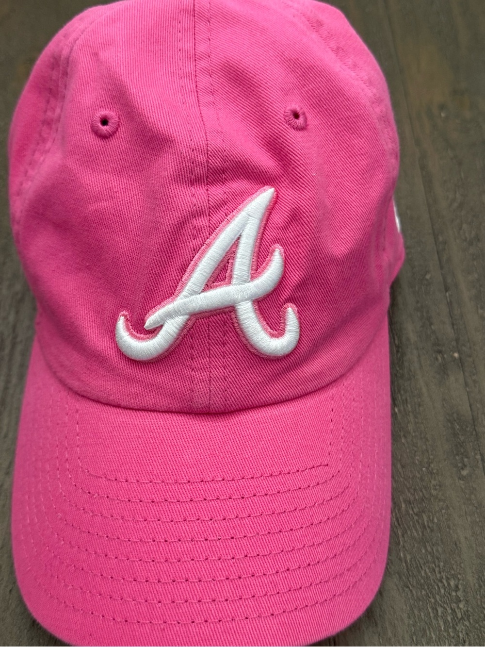 Womens Pink Atlanta Braves Baseball Cap